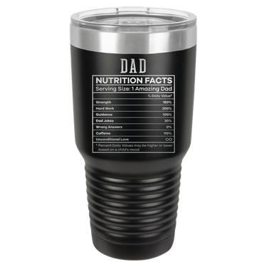 Dad Nutrition Facts 30oz Ringneck Tumbler